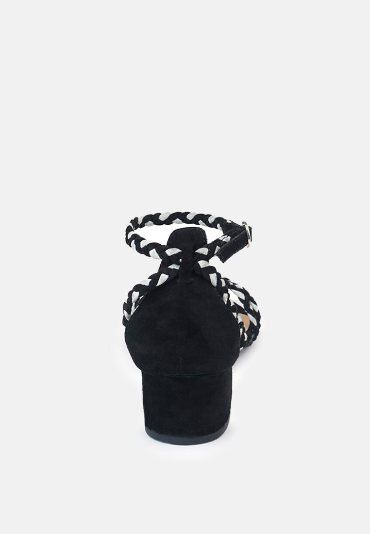 CANDANCE Black Block Heel Sandal-Black