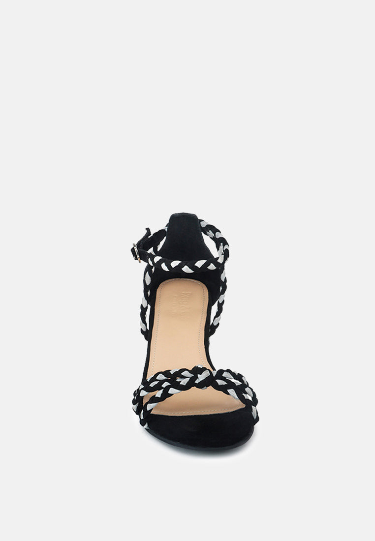 CANDANCE Black Block Heel Sandal-Black