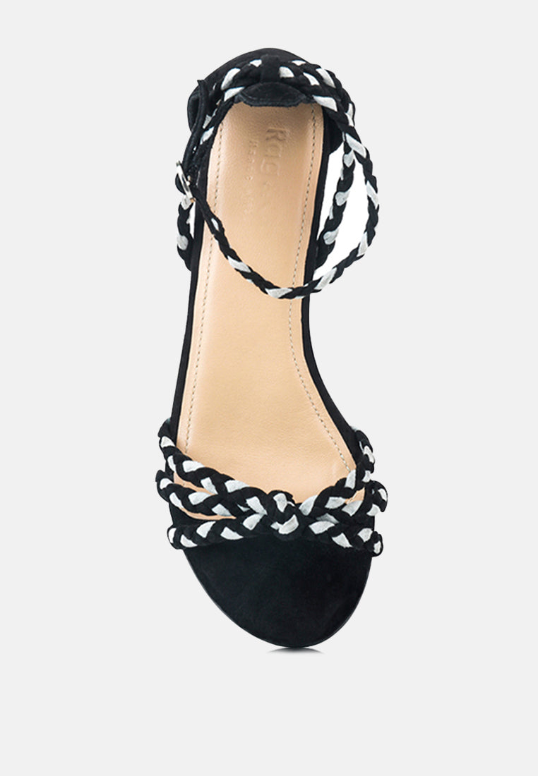 CANDANCE Black Block Heel Sandal-Black