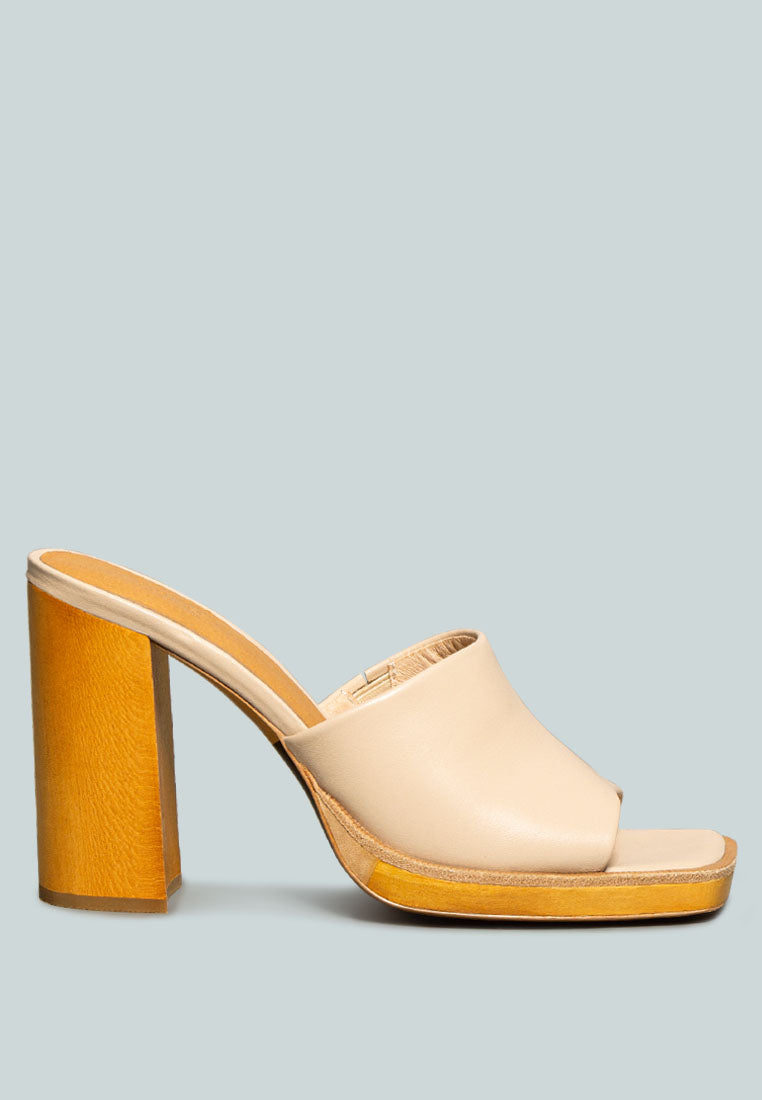 CAREY Nude Leather High Heeled Block Sandal_Nude