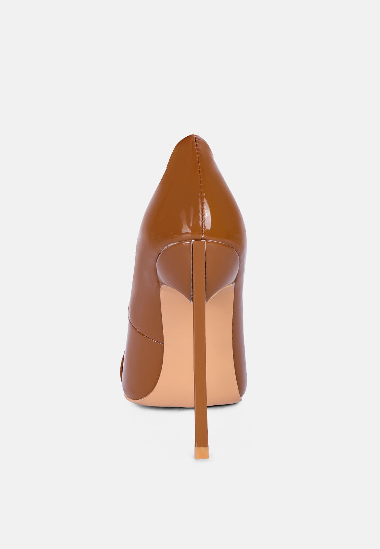 COCKTAIL Diamante Stiletto Pump Shoes in Camel_Camel