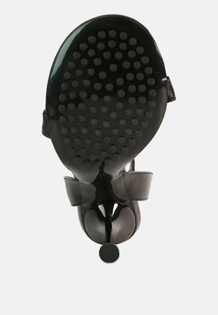 DAENERYS Black Mid Heeled Sandals_black