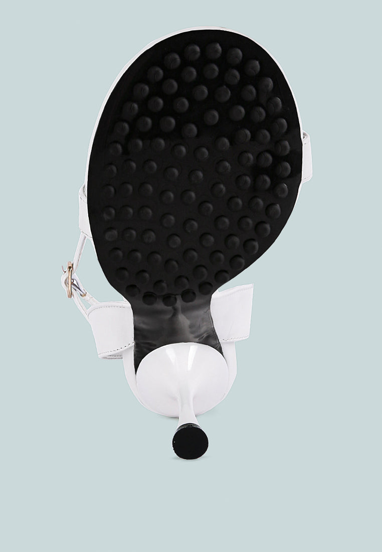 DAENERYS White Mid Heeled Sandals_white