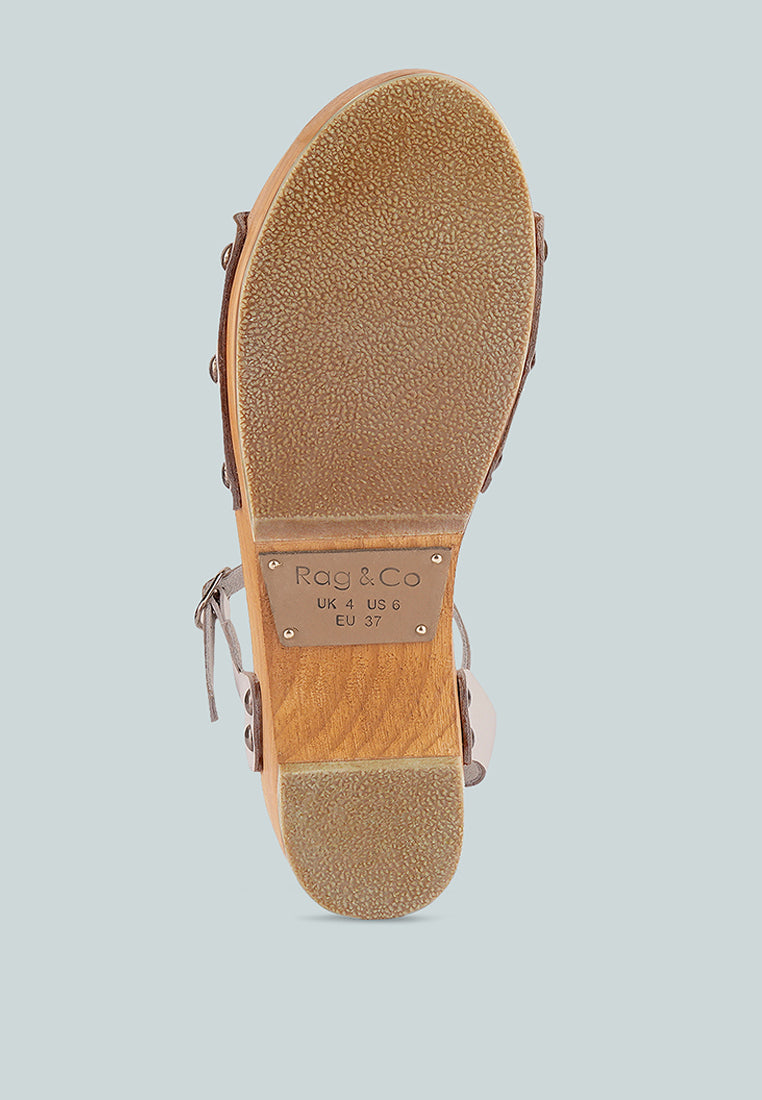 CARA White Wooden Clogs-White