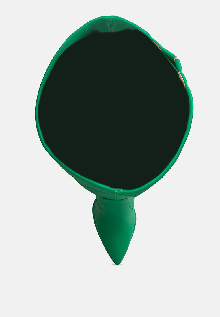 cyber punk high platform long boots#color_green