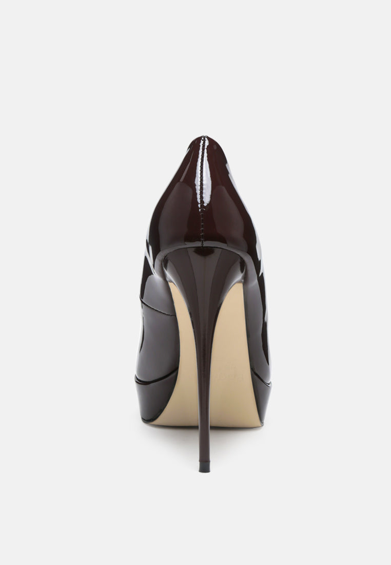 FAUSTINE High Heel Dress Shoe in espresso-Espresso
