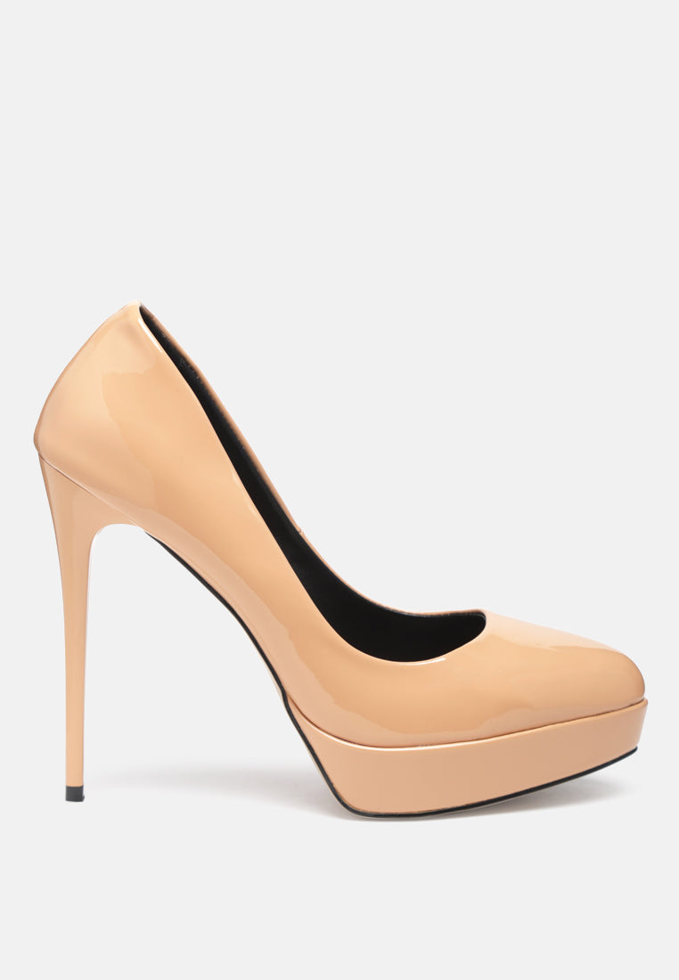 FAUSTINE High Heel Dress Shoe in latte-Latte