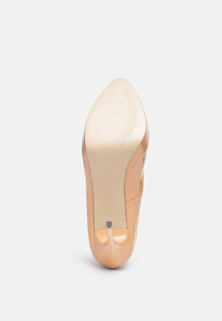 FAUSTINE High Heel Dress Shoe in latte-Latte