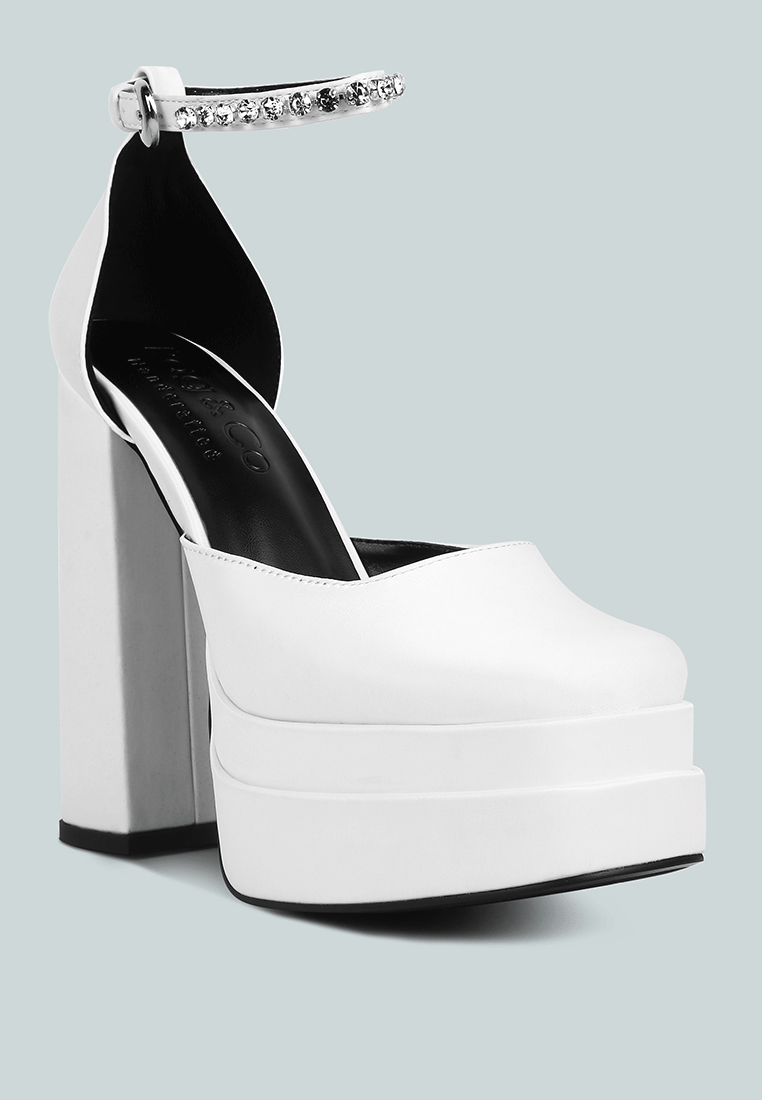 Buy Martini White Sky High Platform Sandals Sandals Rag Co