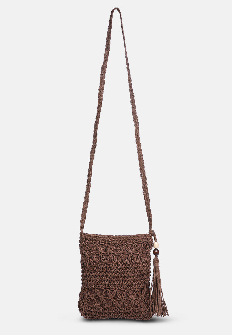 hay day beige paper straw crochet bag#color_brown