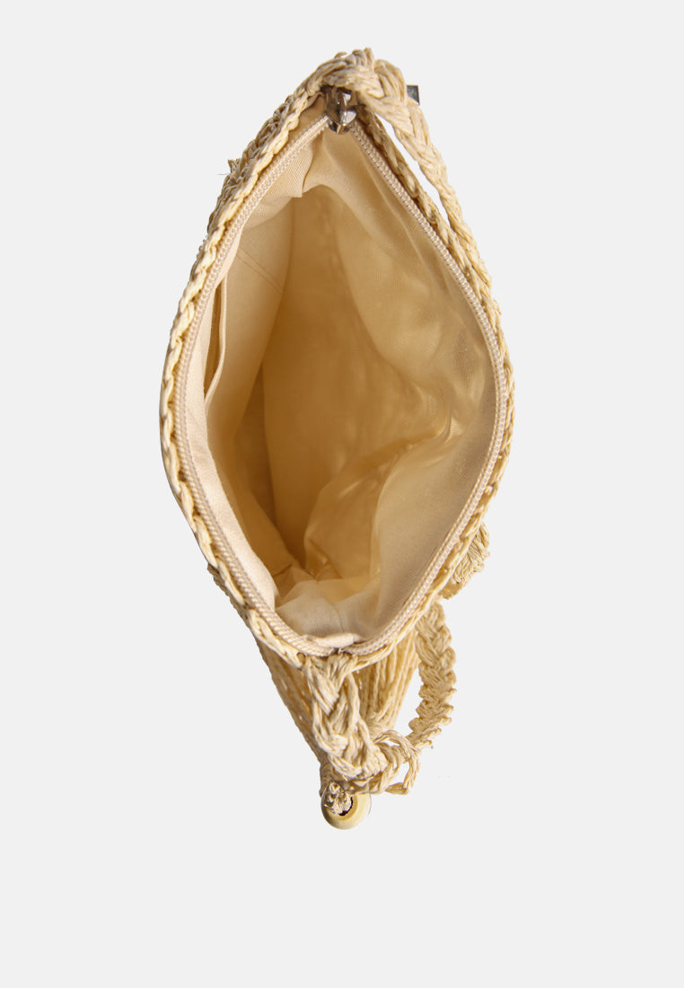 hay day beige paper straw crochet bag#color_light-beige