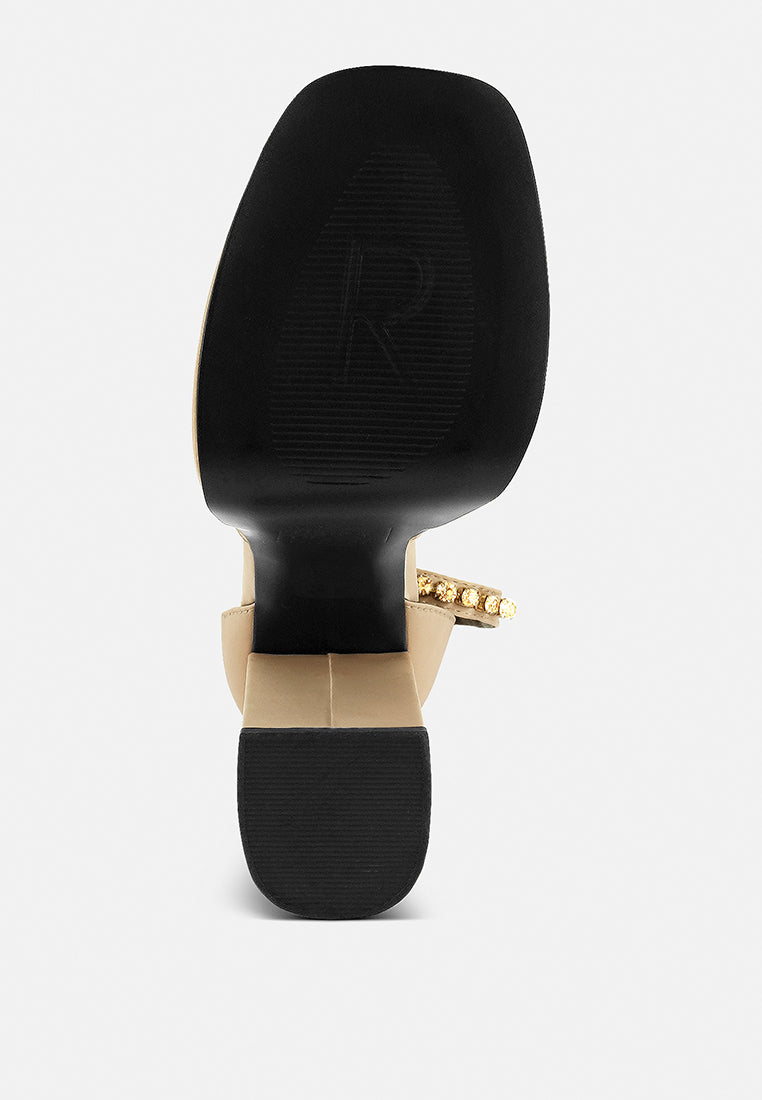 MARTINI Latte Sky High Rampwalk Satin Sandals in Latte color latte