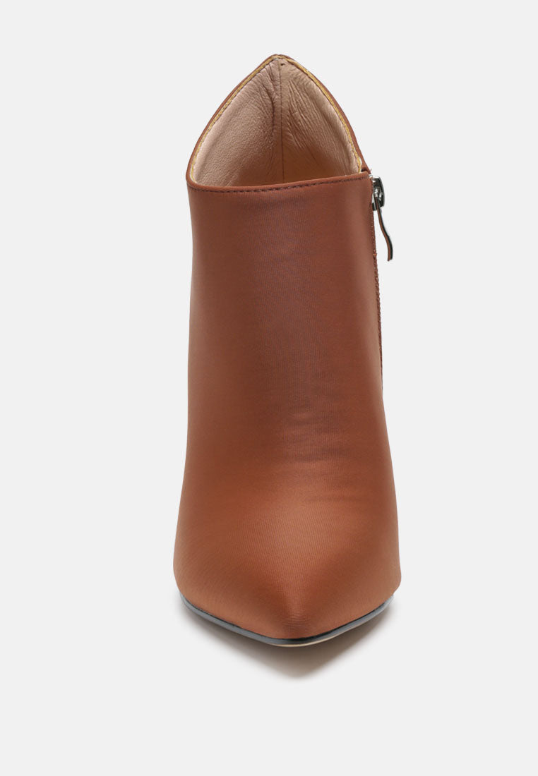 MELBA Pointed toe Stiletto Boot in Brown-Brown