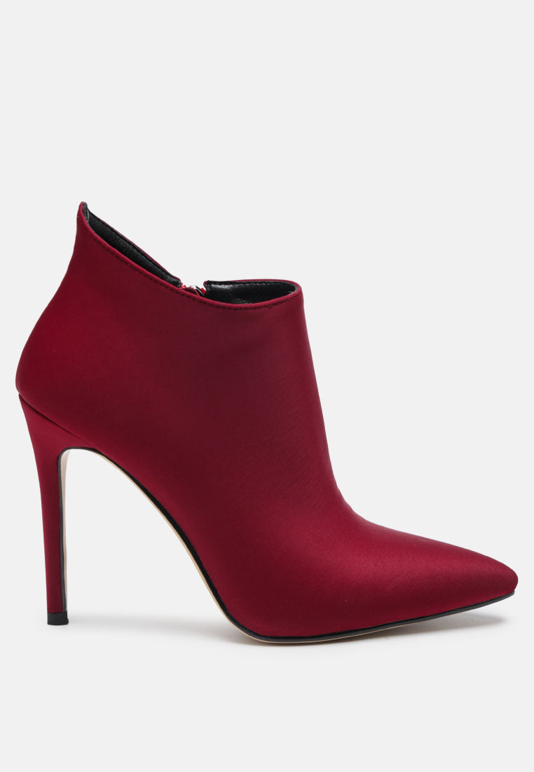 MELBA Pointed toe Stiletto Boot in Burgundy-BURGUNDY