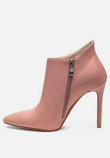 MELBA Pointed toe Stiletto Boot in Nude-NUDE