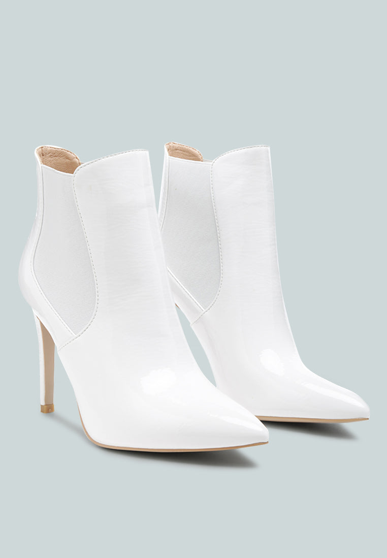 MOLINA High Heeled Chelsea Boot in White-White
