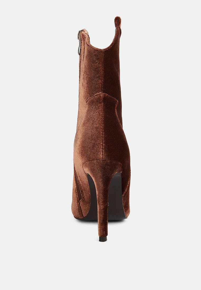 nat love brown velvet cow girl boot#color_brown