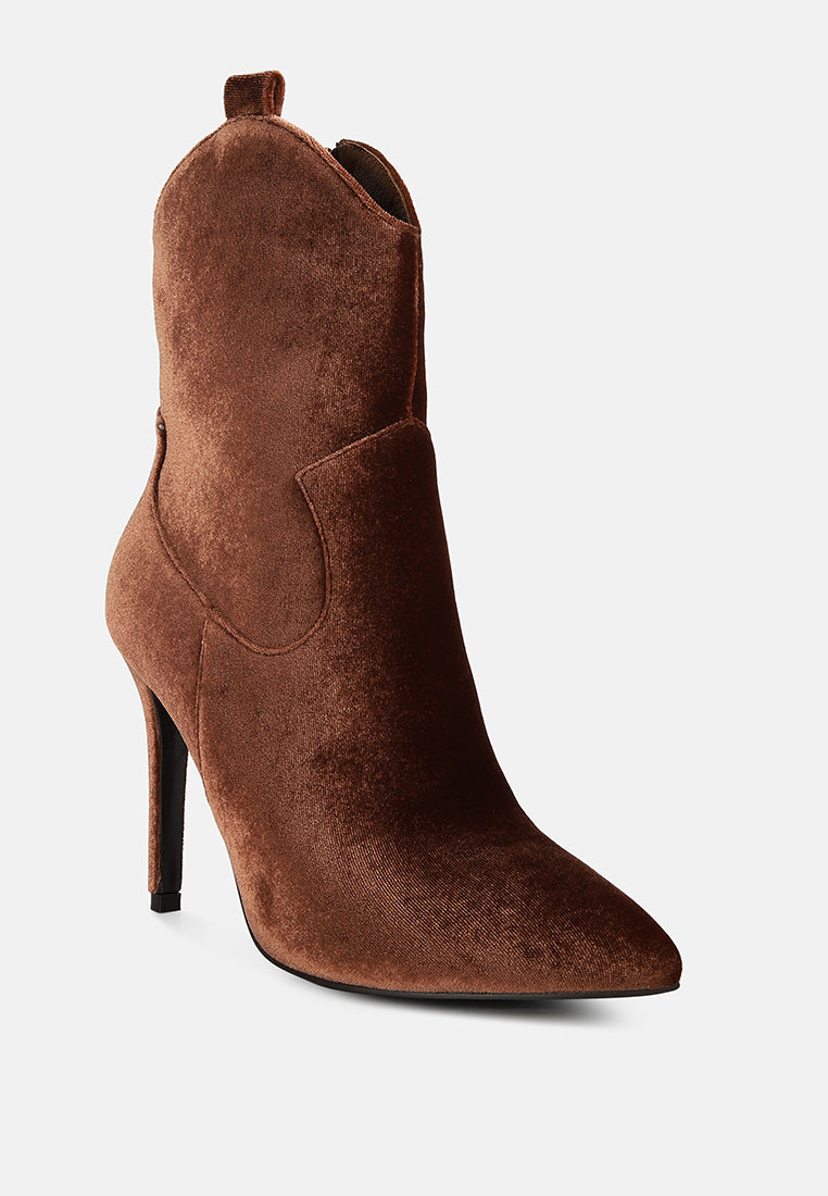 nat love brown velvet cow girl boot#color_brown