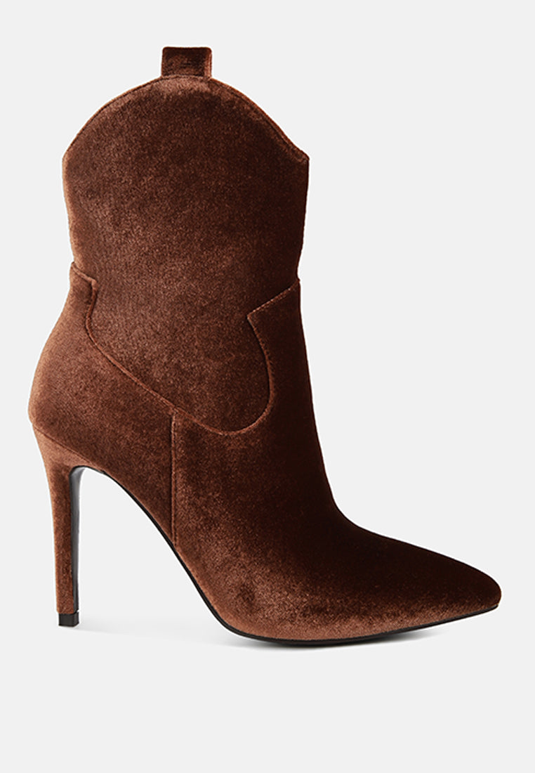 nat love brown velvet cow girl boot#color_brown