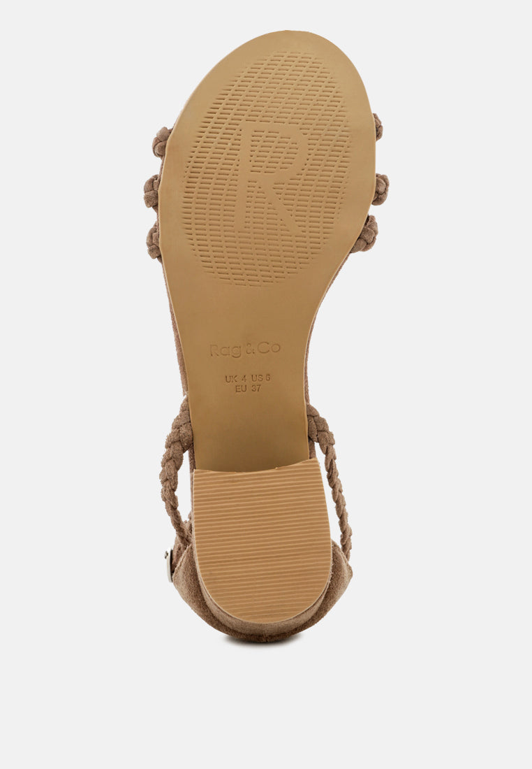 NICOLA Taupe Block Heel Sandal-Taupe