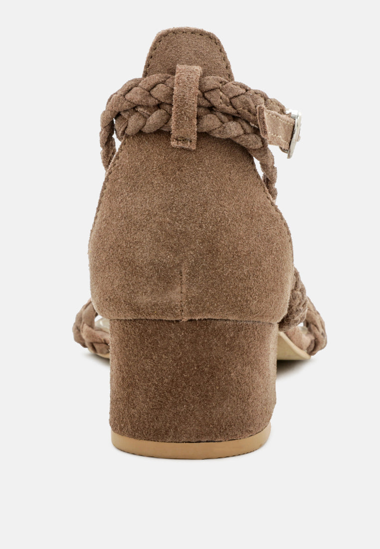 NICOLA Taupe Block Heel Sandal-Taupe