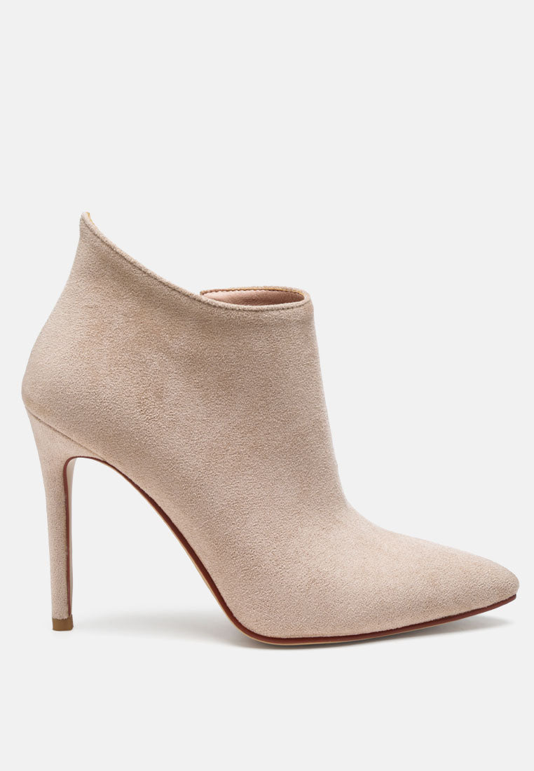 NYXA Stiletto Ankle Boot in Beige-Beige