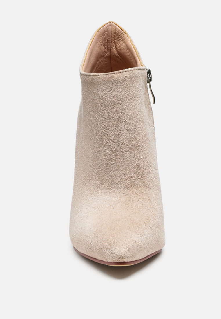 NYXA Stiletto Ankle Boot in Beige-Beige