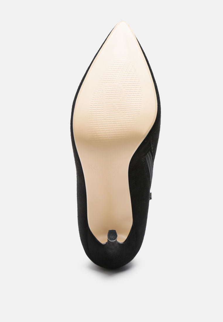 NYXA Stiletto Ankle Boot in Black_Black