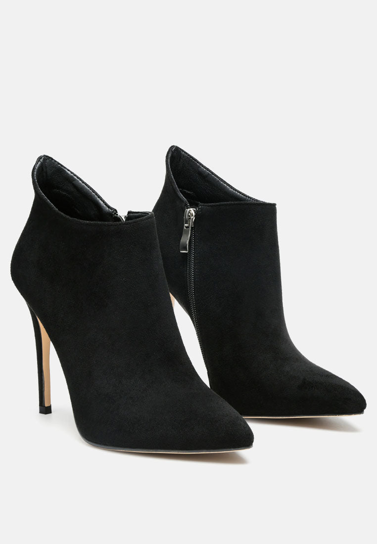 NYXA Stiletto Ankle Boot in Black-BLACK