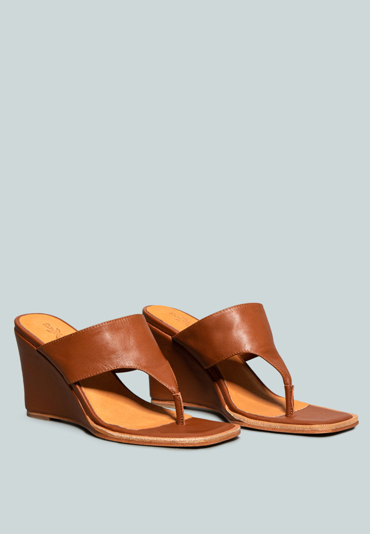 Buy Onassis Tan Thong Wedge Sandals Sandals Rag Co United States