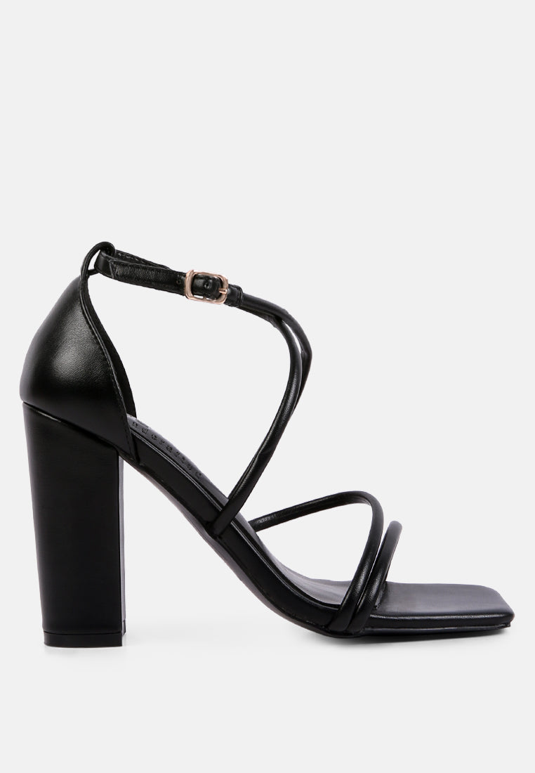 OPULENCE Black High Heeled Dress Sandal_Black