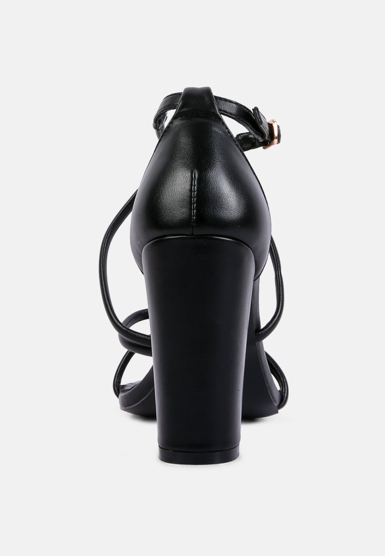 OPULENCE Black High Heeled Dress Sandal_Black