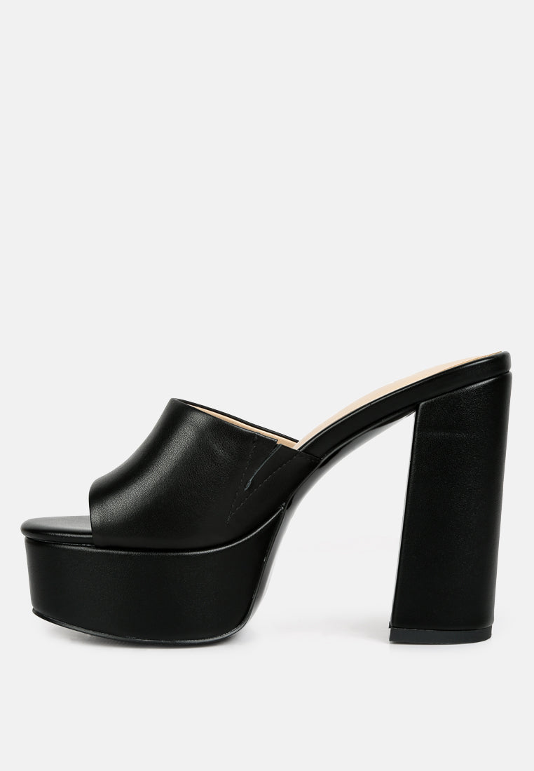 SHURI Open Toe High Block Heel Sandals in Black#color_black