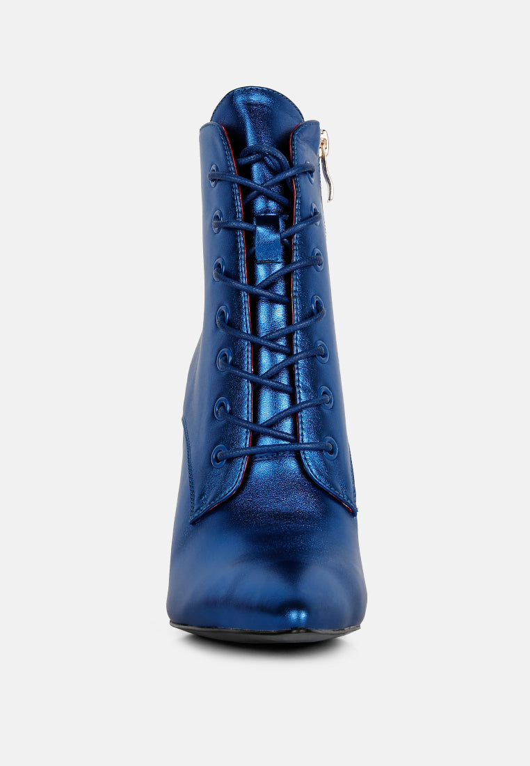 piet blue metallic stiletto ankle boot#color_blue