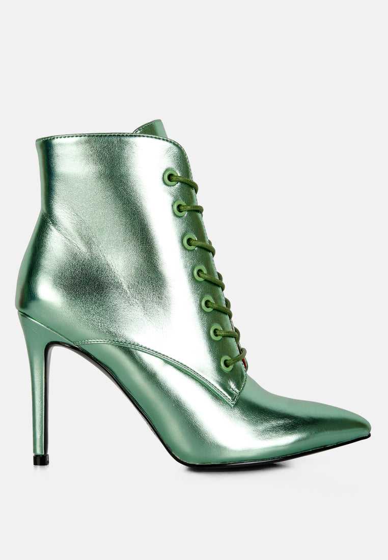 piet green metallic stiletto ankle boot#color_green
