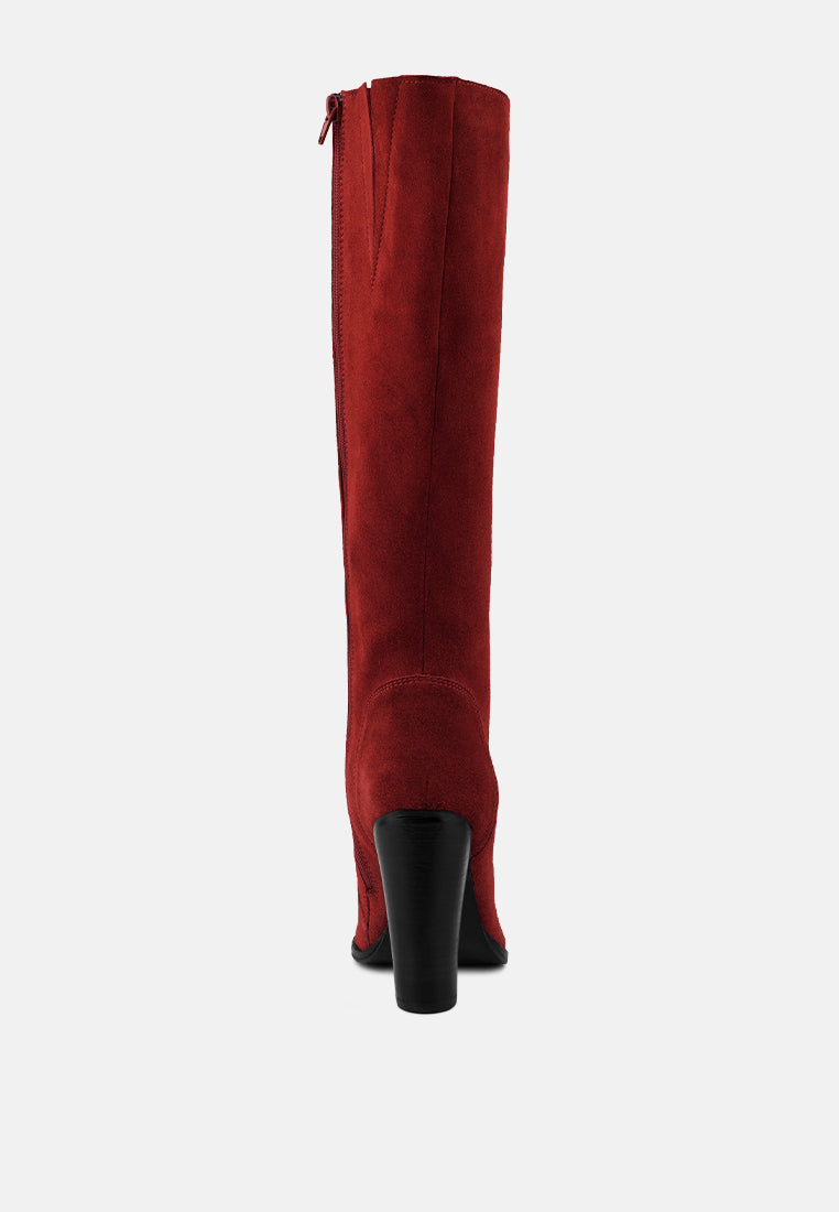 sleet-slay antique red heeled calf boot_red