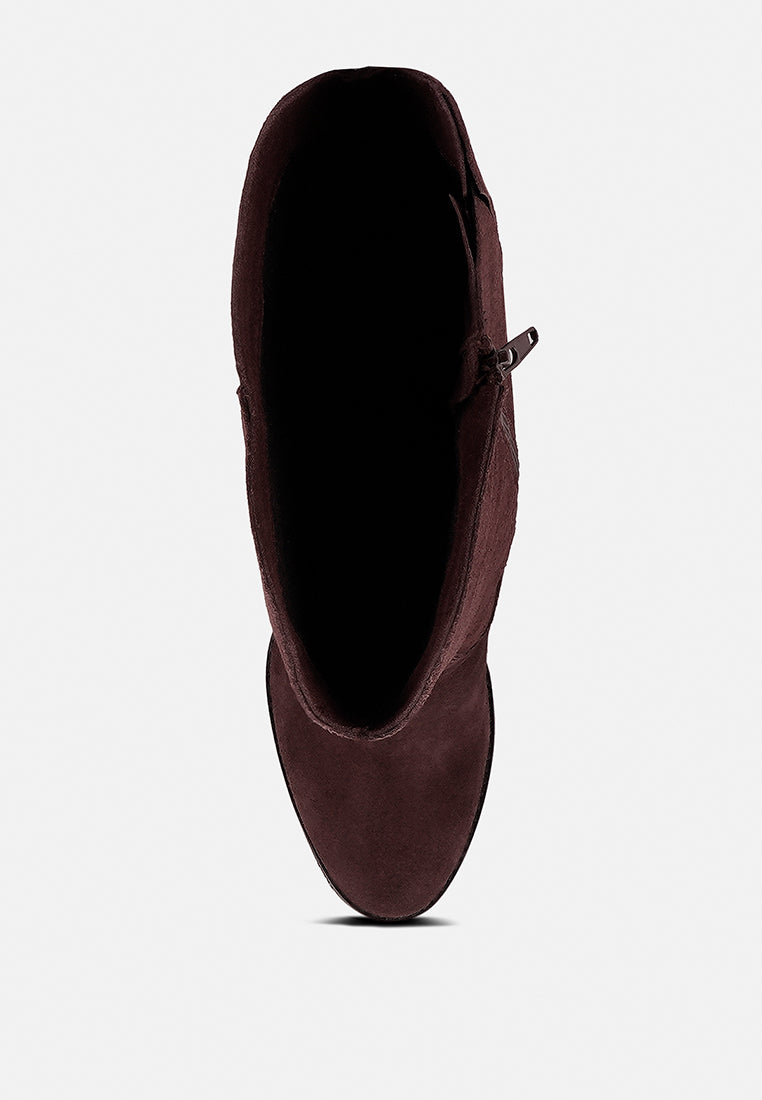 great-storm burgundy suede leather calf boots_burgundy