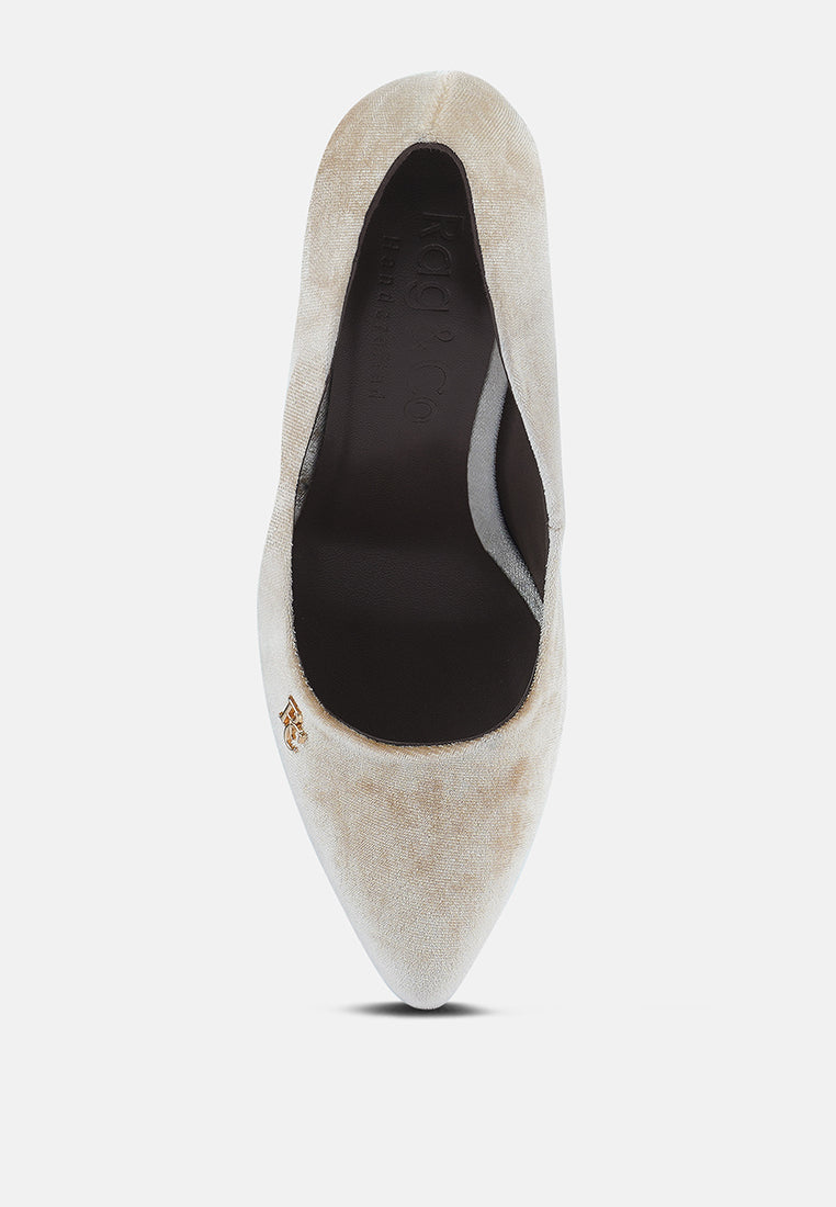 CYBER GIRL Champagne Diamante Block Heeled Pumps_champagne