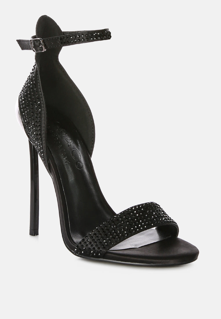 MAGNATE Pointed High Heel Party Sandals in Black_Black