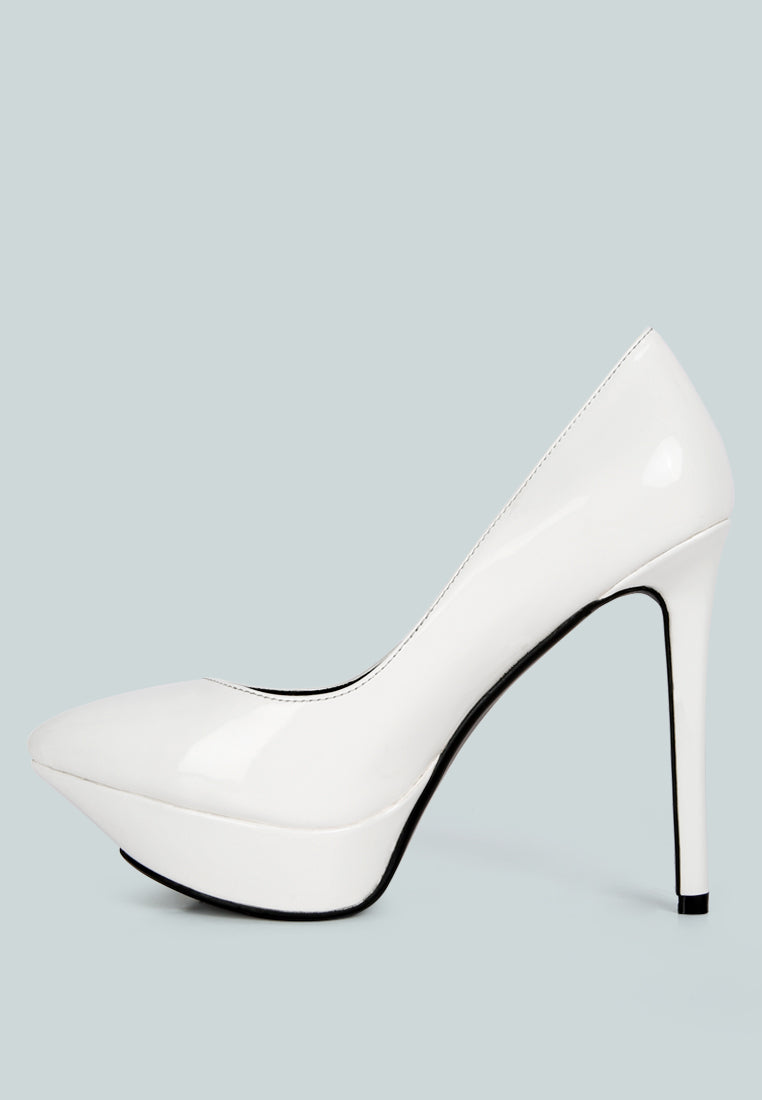 ROTHKO White Patent Stiletto Sandals#color_white