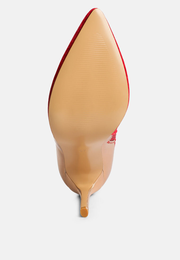 slade metallic highlight red high heeled ankle boots color_red
gold