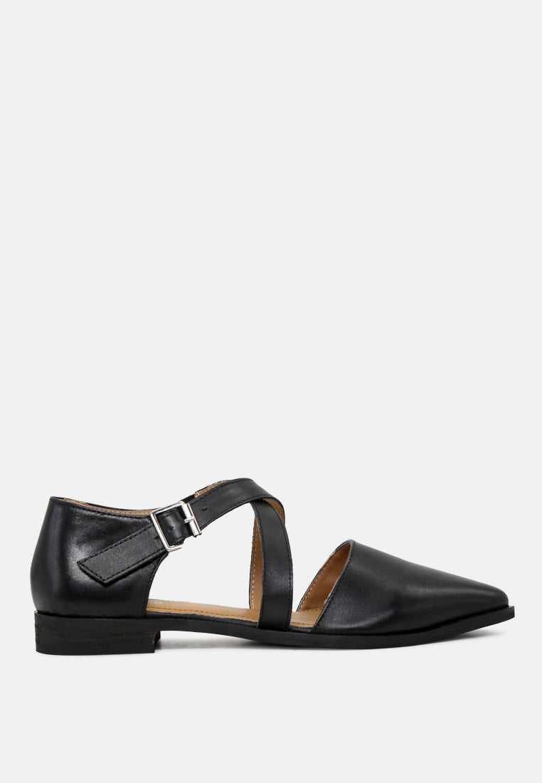 SUNIVA Black Flat Sandal-Black