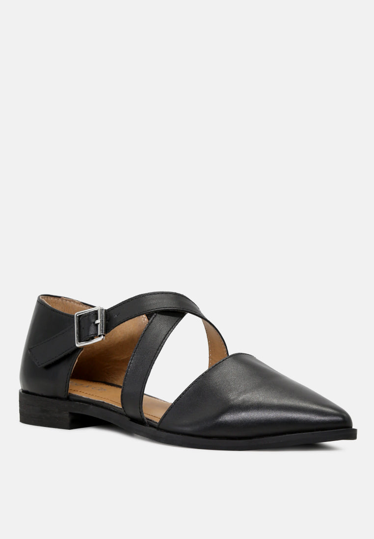 SUNIVA Black Flat Sandal-Black