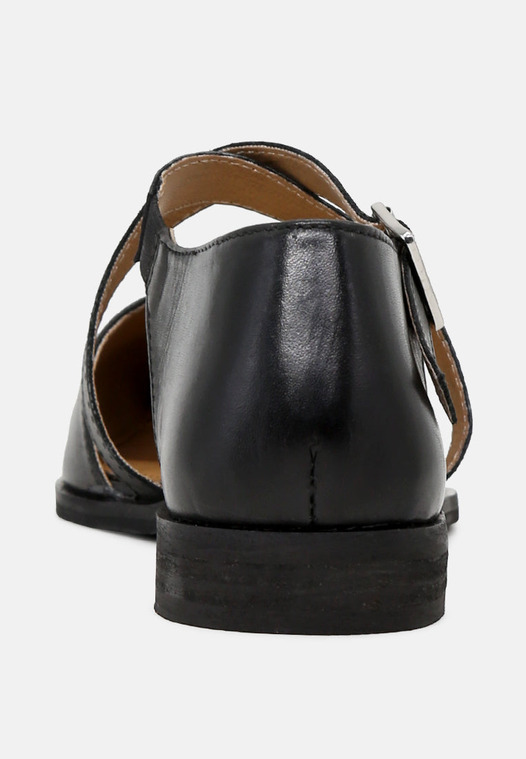 SUNIVA Black Flat Sandal-Black