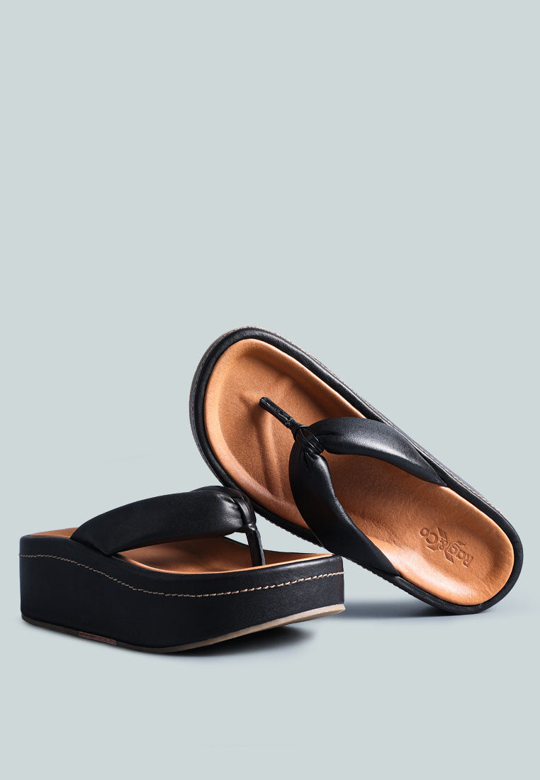 WELCH Black Thong Platform Sandals_Black