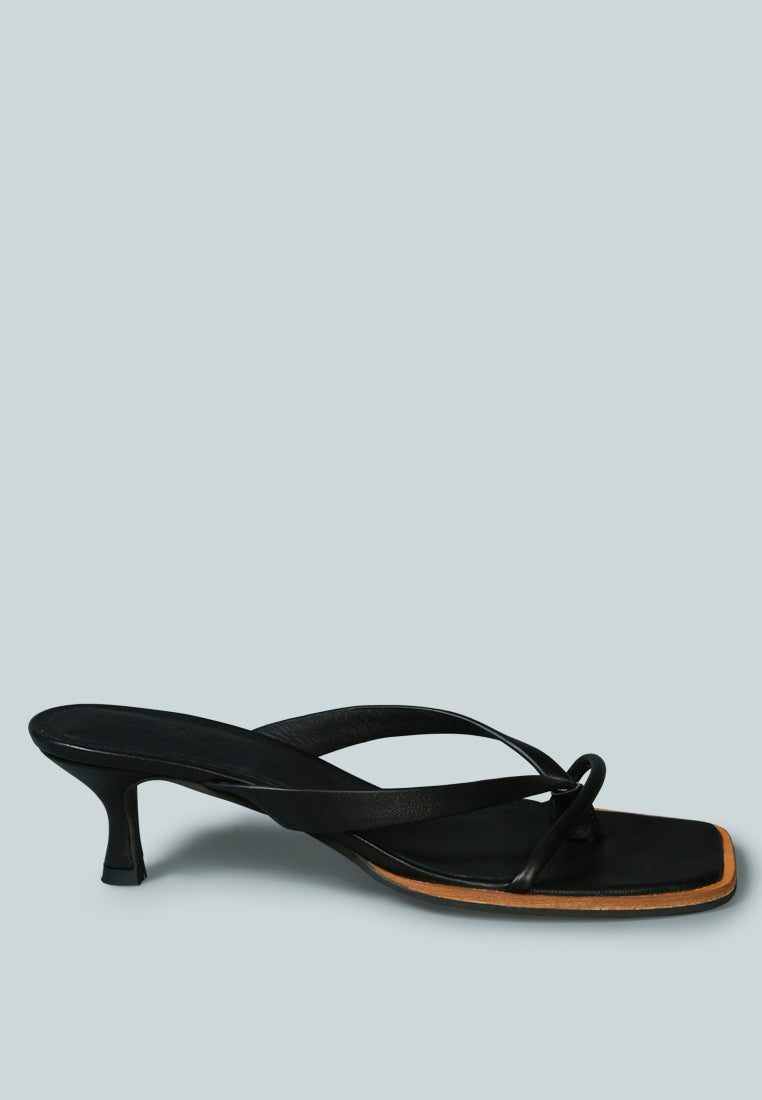 WINSLET Heeled Thong Sandal in Black#color_black