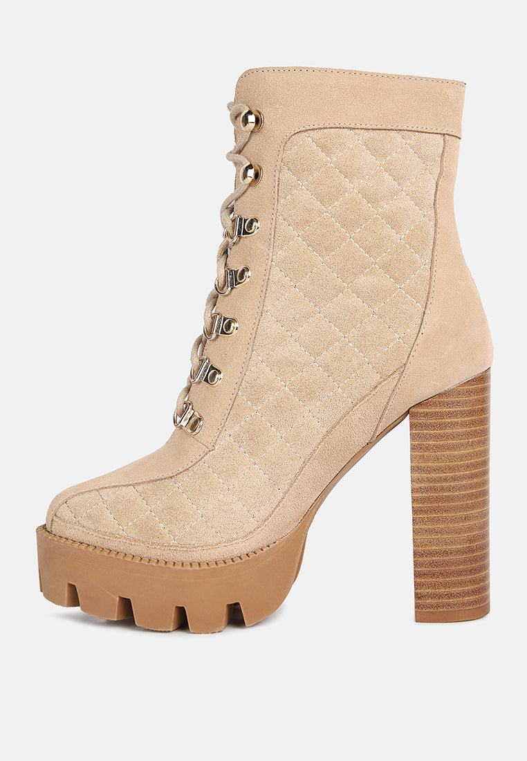yoko beige fine suede quilted ankle boots#color_beige