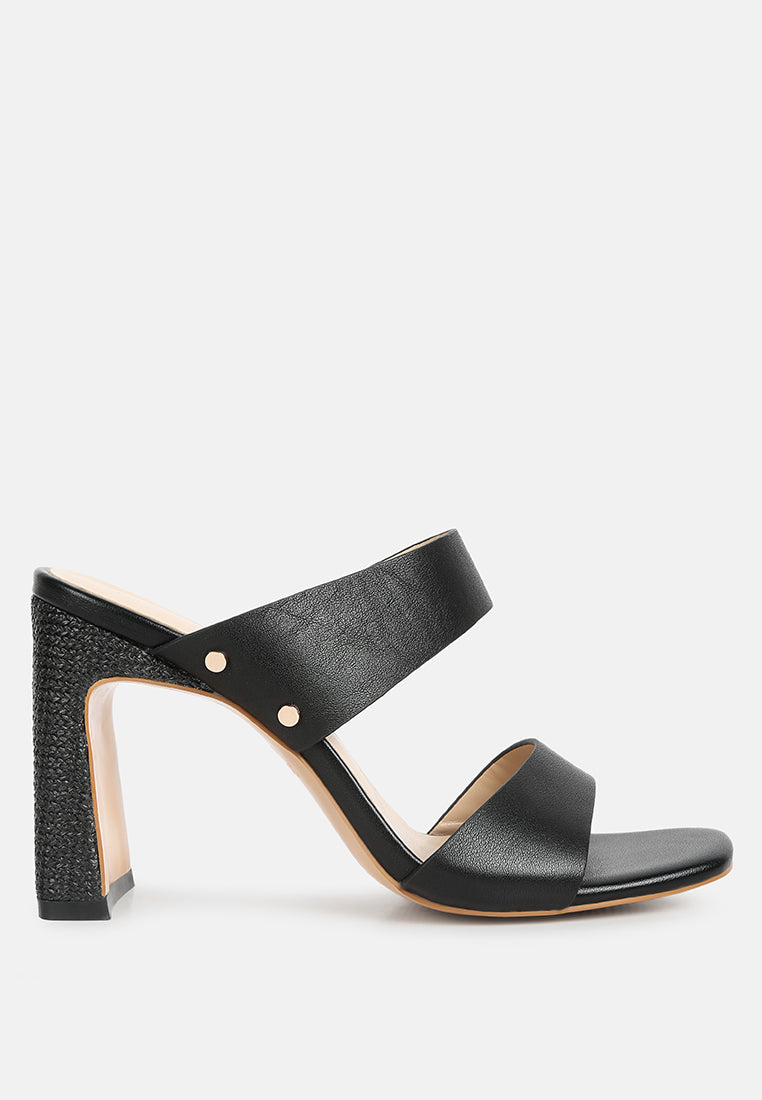alodia Slim block heel sandals in Black#color_black