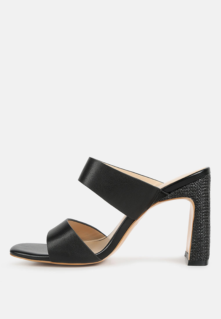 alodia Slim block heel sandals in Black#Color_Black