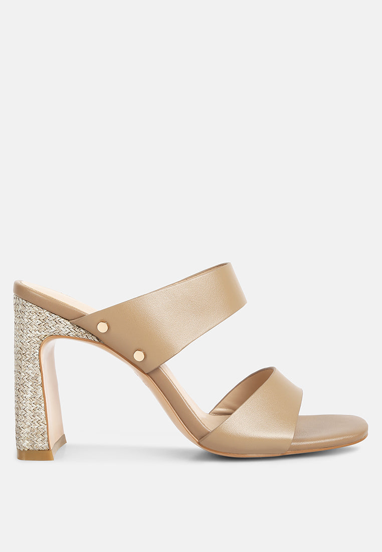 alodia Slim block heel sandals in Taupe#color_Taupe
